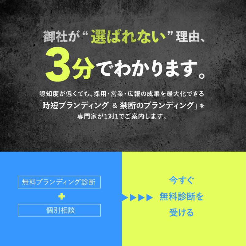 貴社が選ばれない理由が3分でわかります